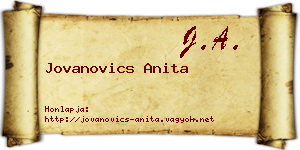 Jovanovics Anita névjegykártya